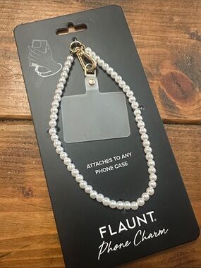 Flaunt Pearl Phone Charm Wrist Strap